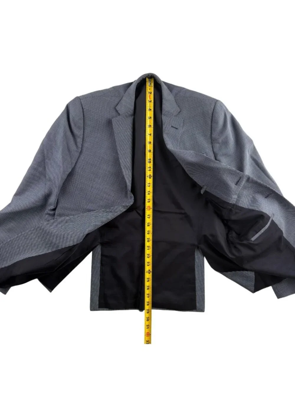 Z Zegna Men’s 100% Wool Blazer Jacket Blue/Gray Nailhead • 40R US | 50 EU